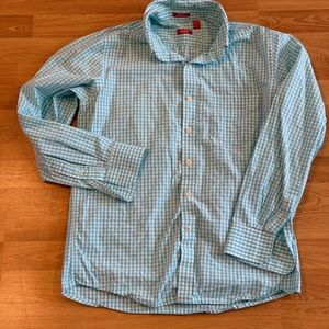 Izod Men's L/S Slim Gingham Button Up Shirt